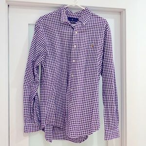 Polo Ralph Lauren Purple Gingham Button Down Shirt
